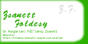 zsanett foldesy business card